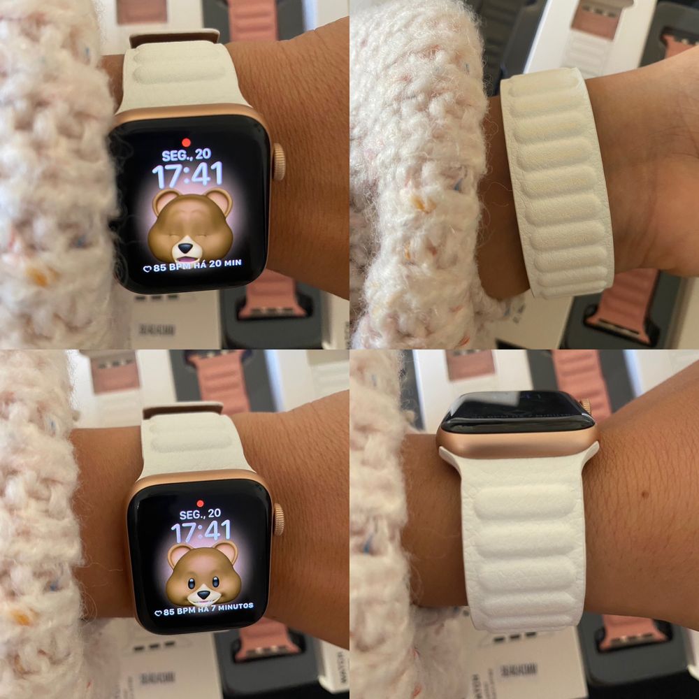  Braceletes Apple Watch em pele com ímanes moldados