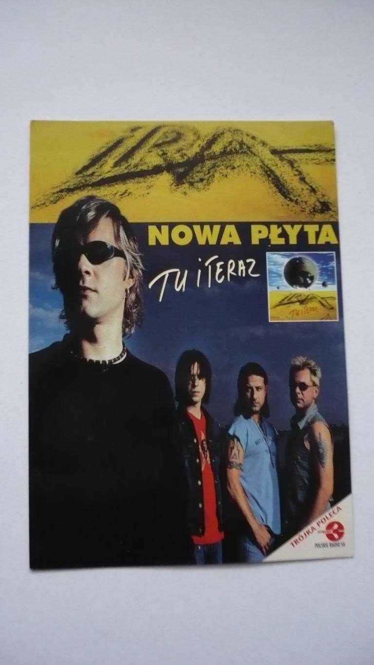 Karta pocztowa Ira - płyta - Tu i Teraz z autografami zespołu