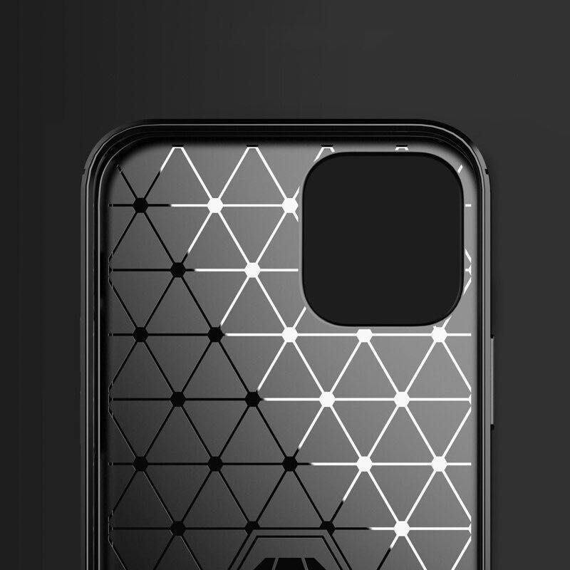 Elastyczne Etui Carbon Case iPhone 12 mini czarny