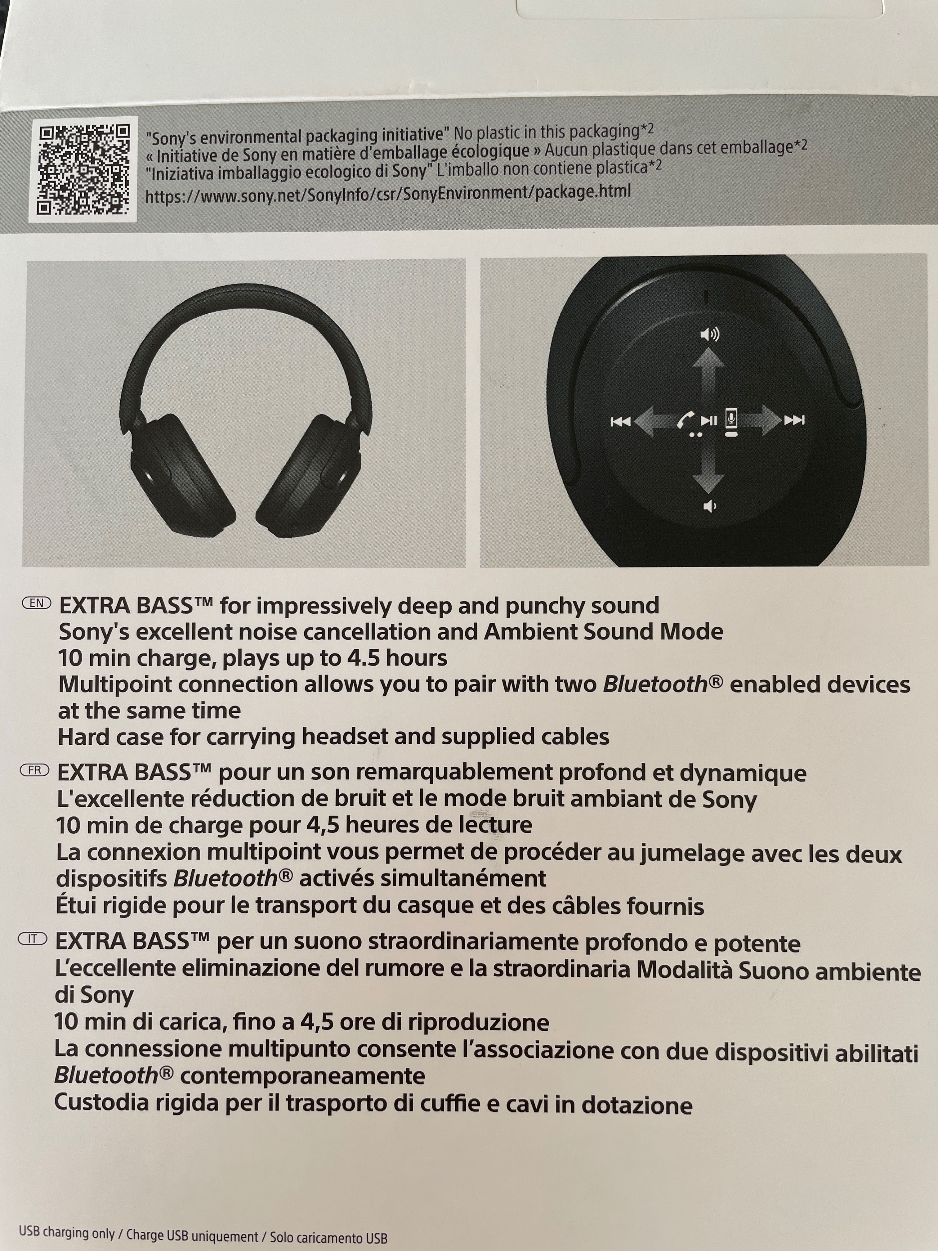 Sony WH-XB910N Noise canceling - NOVOS na caixa