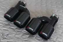 Насадки Akrapovic для глушителя со смещением для Audi A4 A5 BMW F10