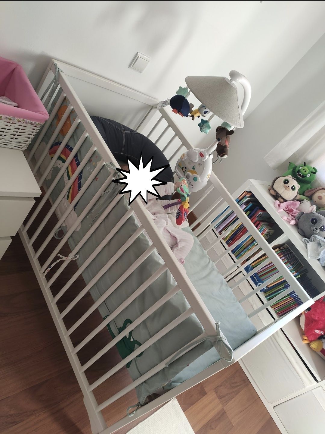 Berço ikea branco com colchão