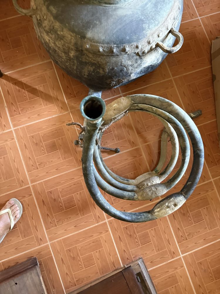 Alambique com serpentina (cobre)