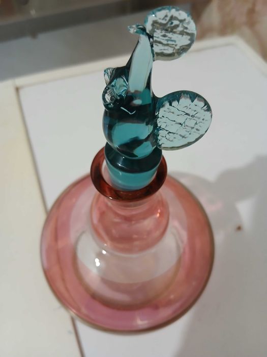 Графин ссср штоф крышка цветное стекло.