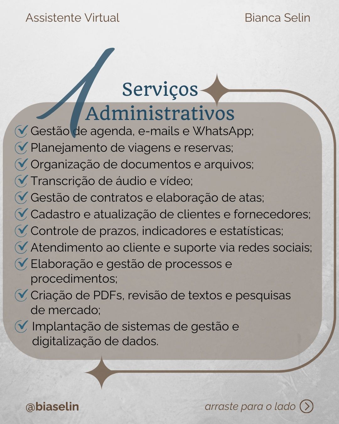 Assistente Virtual, Pessoal, Administrativo, Redes Sociais e Mais