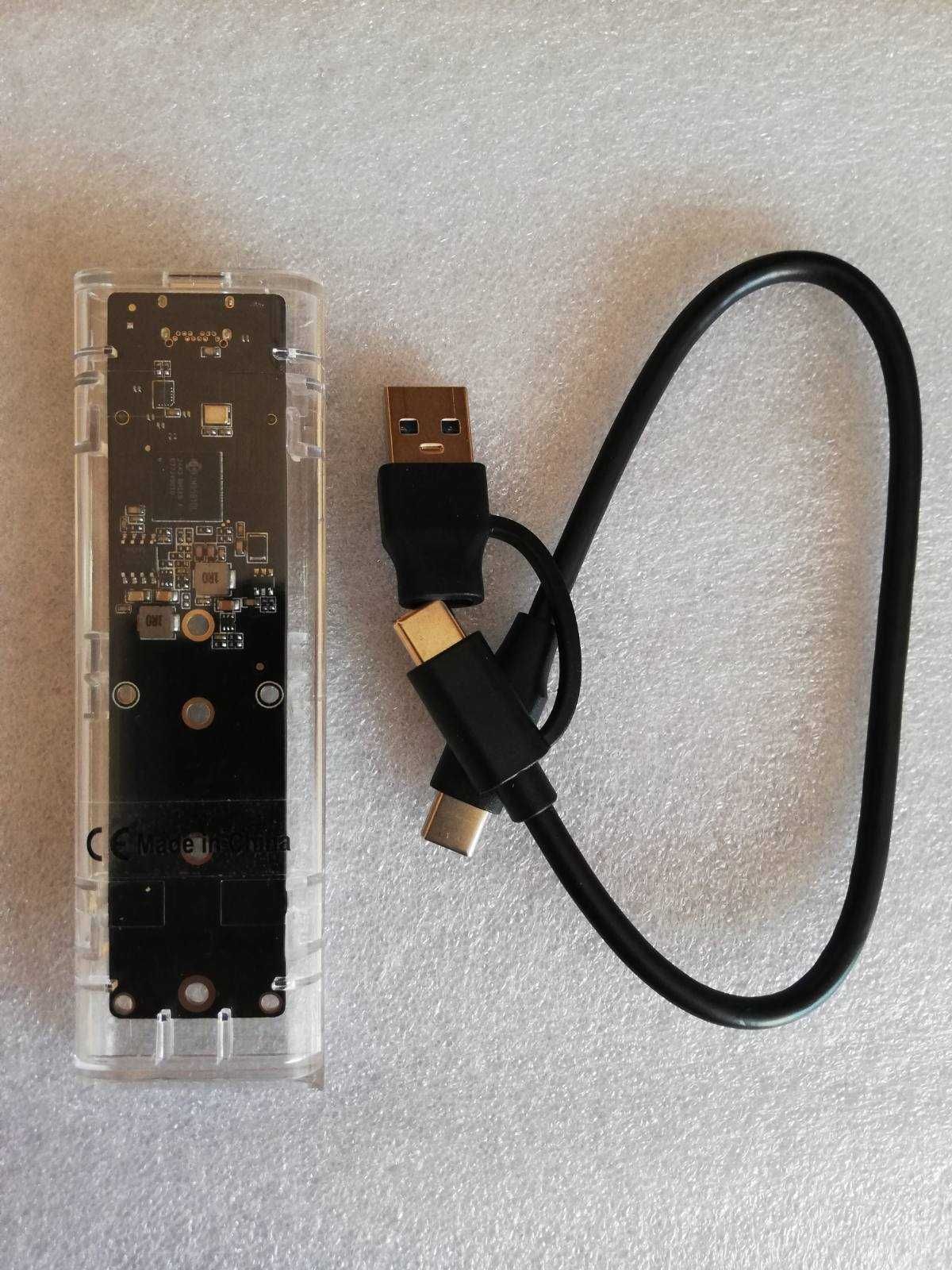 Адаптер ,карман M.2 NVME-SATA-2-1 to USB3.0 USB c