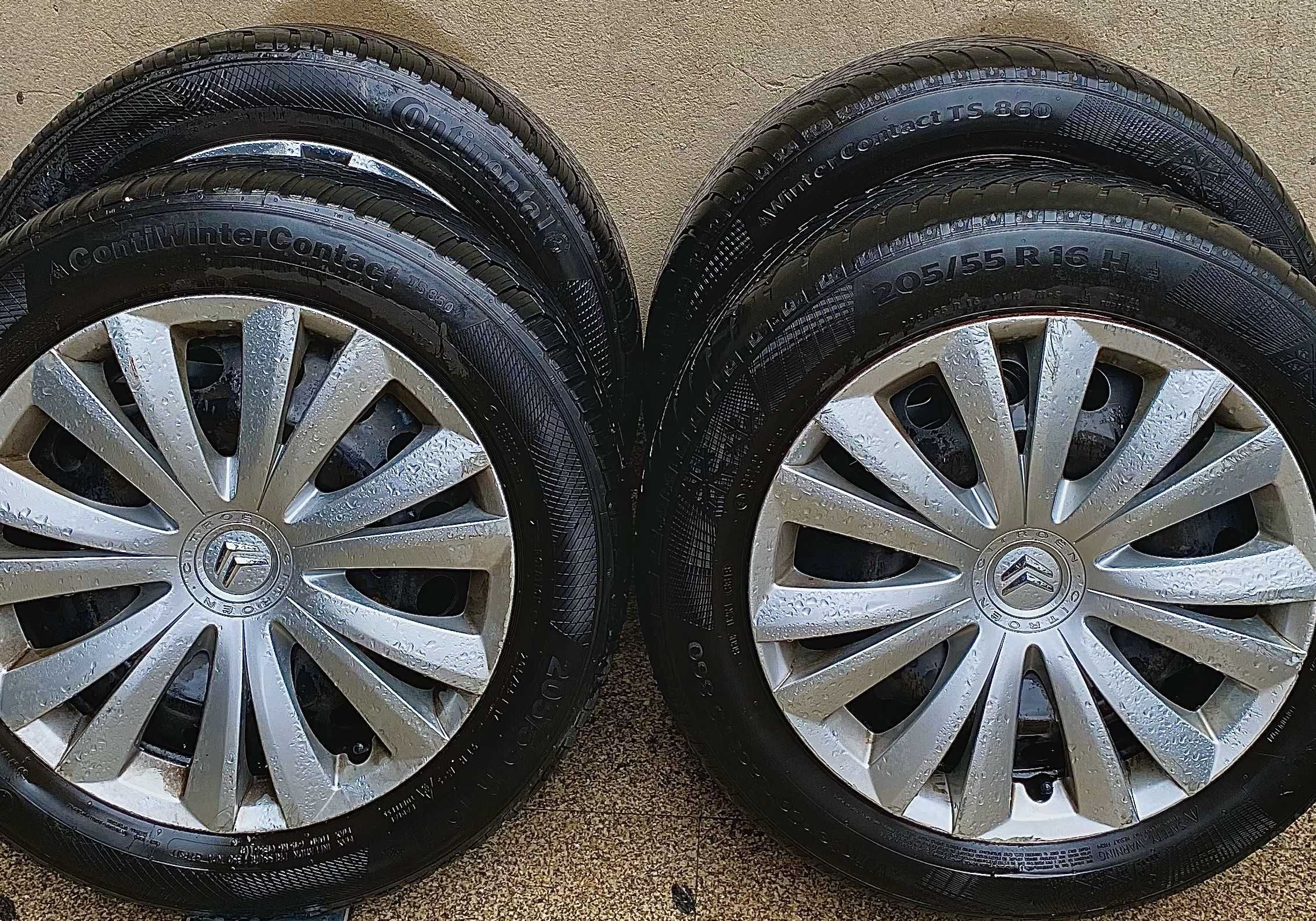Jantes de ferro com tampões Citroen (205/55 R16 H) x4 (negociável)