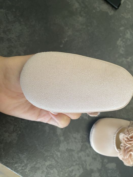 Buciki next pudrowy róż + opaska