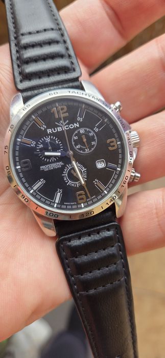 Zegarek chronograf Rubicon Szwajcarski mechanizm ISA