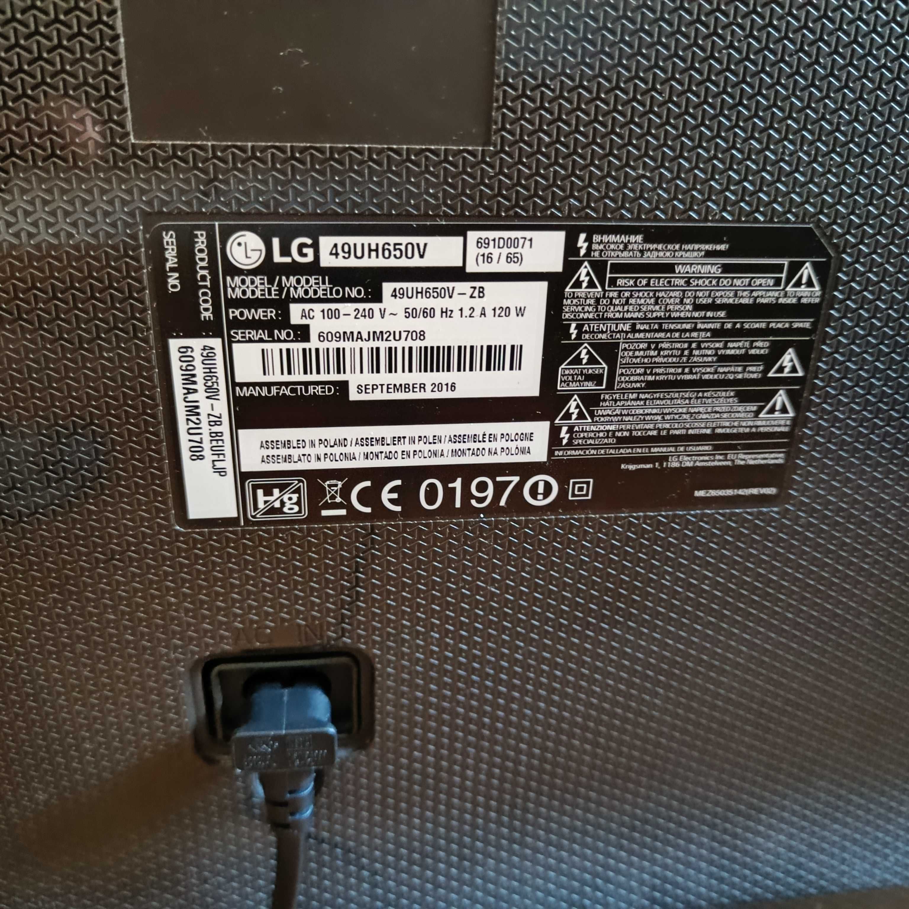 SMART TV 4K LG 49UH650V - 49 polegadas