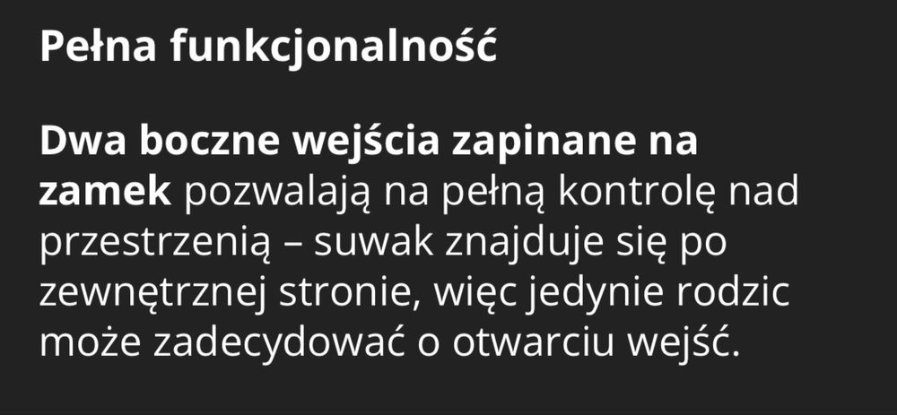 Kojec plac zabaw dla dzieci XL 200/180 cm