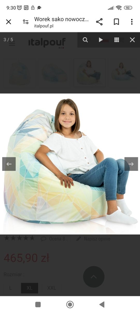 Worek sako, pufa italpouf