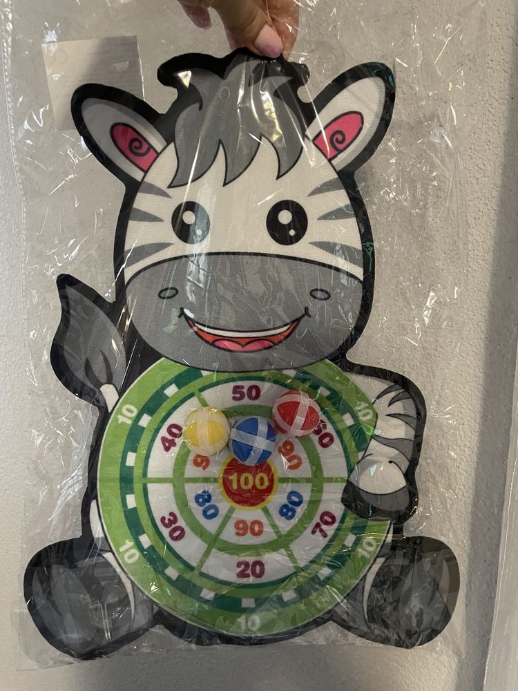 Tarcza na rzep rzutki bezpieczne zebra
