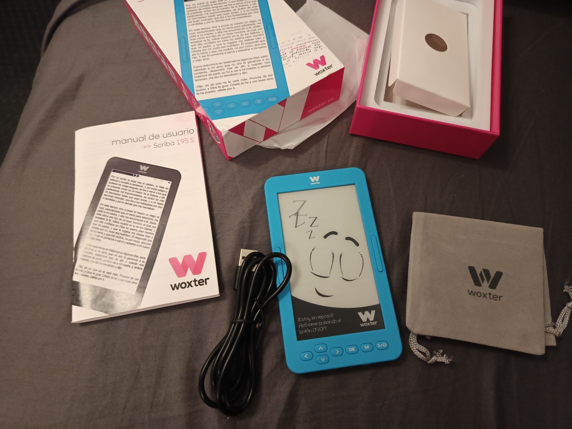 Mini Ereader Woxter Scriba 195S - Azul