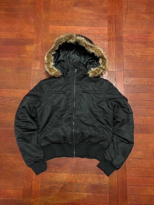 Avantgarde faux fur bomber jacket
