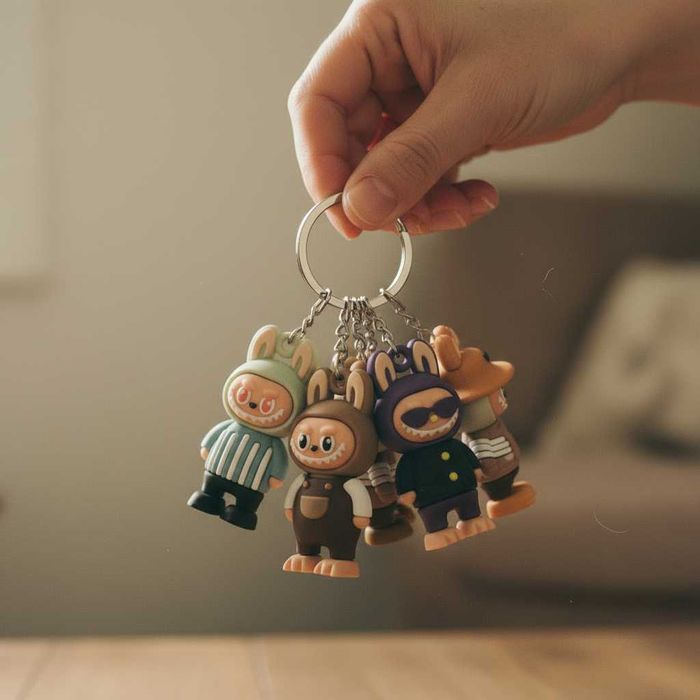 НАБІР колекційних брелоки героїв лабубу 6 персонажів Поп Март на сумку