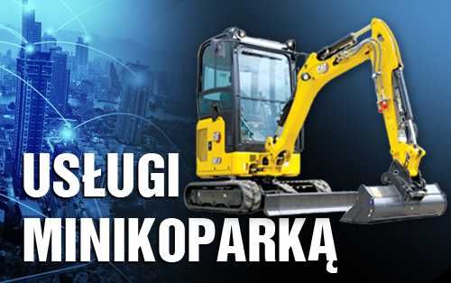 Usługi minikoparką wykopy wynajem prace roboty ziemne koparka