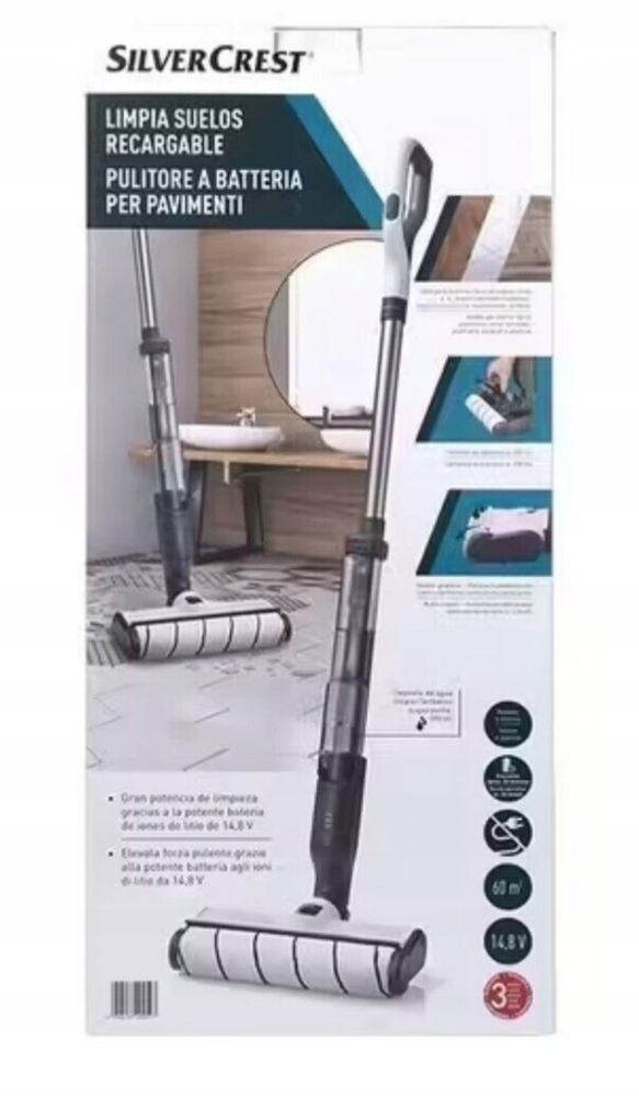 SILVERCREST elektryczny mop z walkiem obrotowym myjacy i szuszacy 2w1