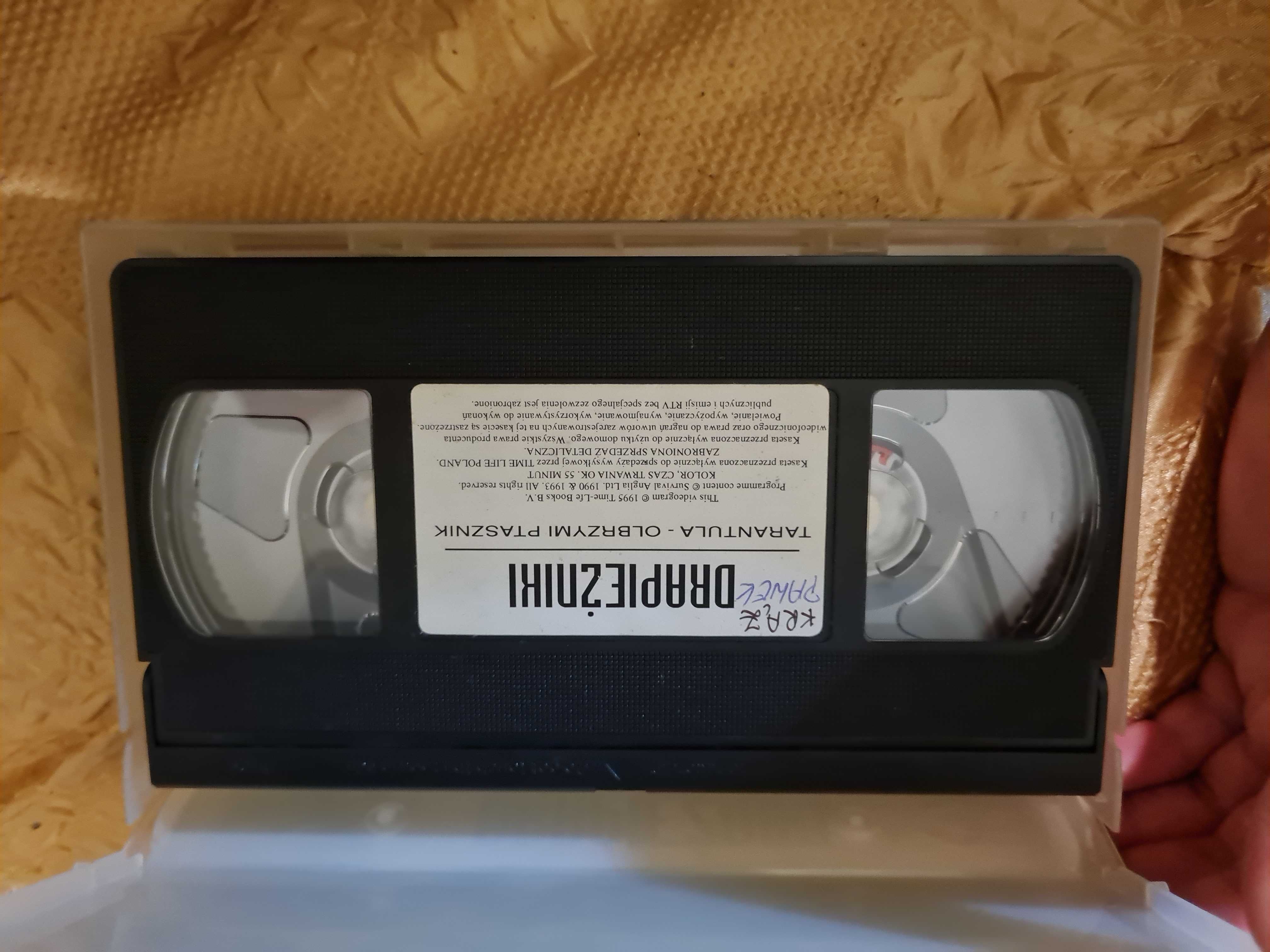 Drapieżniki tarantula olbrzymi ptasznik kaseta VHS
