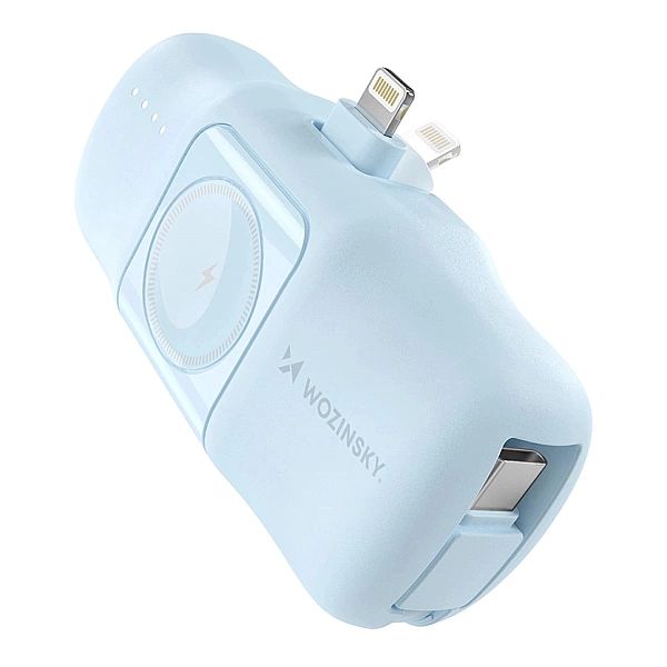 Mini powerbank Wozinsky WF16-YLS 5000mAh 15W Lightning z wbudowanym ka