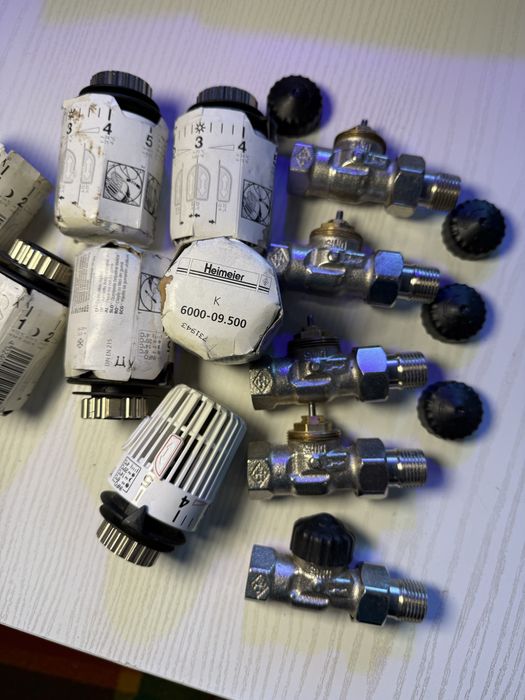 Danfoss, Herz, Heimeier. Термостатична головка, клапан