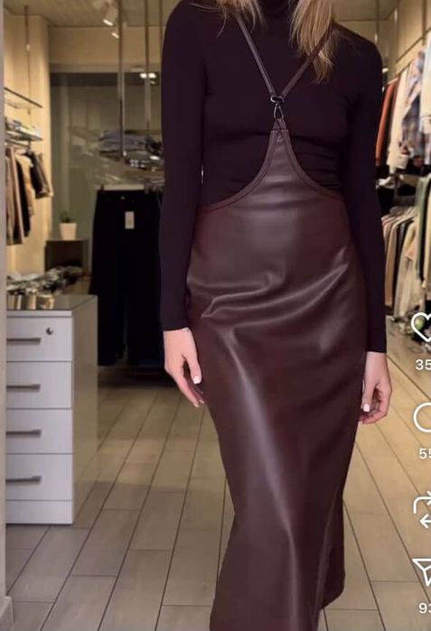 Спідниця, юбка шкіряна бордо