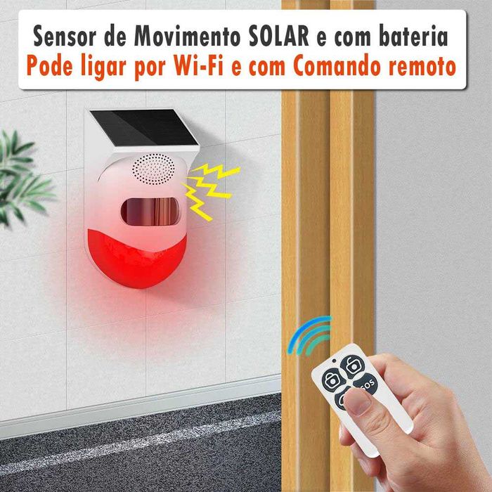 Detector movimento Inteligente exterior Solar e wi-fi PIR8700JHDL99DJ9