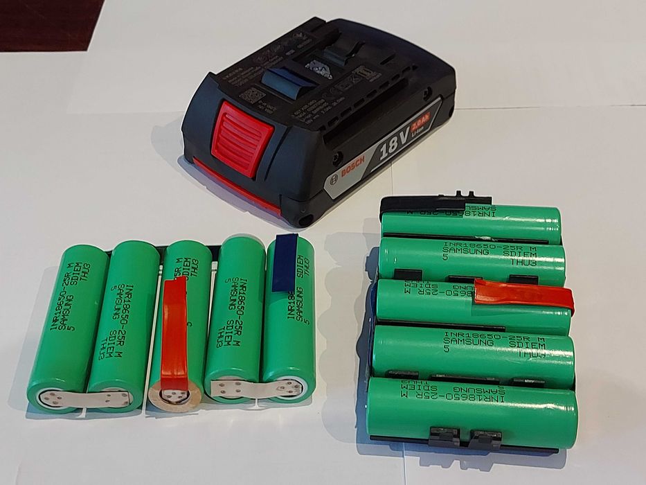 BOSCH GBA 18V li-ion pakiet do samodzielnej wymiany 1,5Ah - 2,5Ah