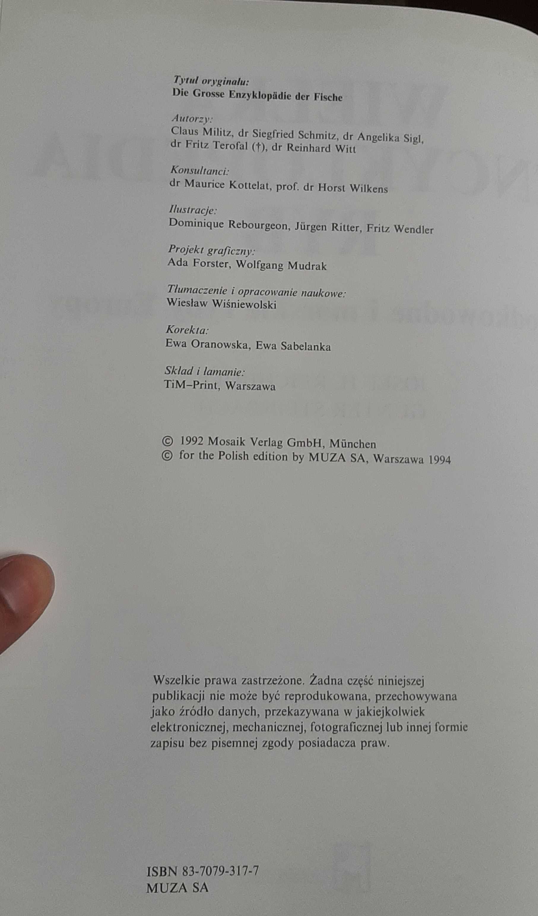 Wielka Encyklopedia Ryb  wydawnictwo MUZA