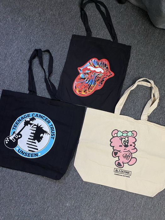 Сумка-тоут BLACKPINK × VERDY Gorillaz Roling Stones шопер