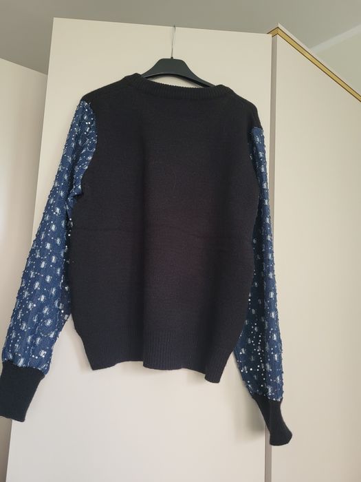 Sweter jeans rękawy r.L
