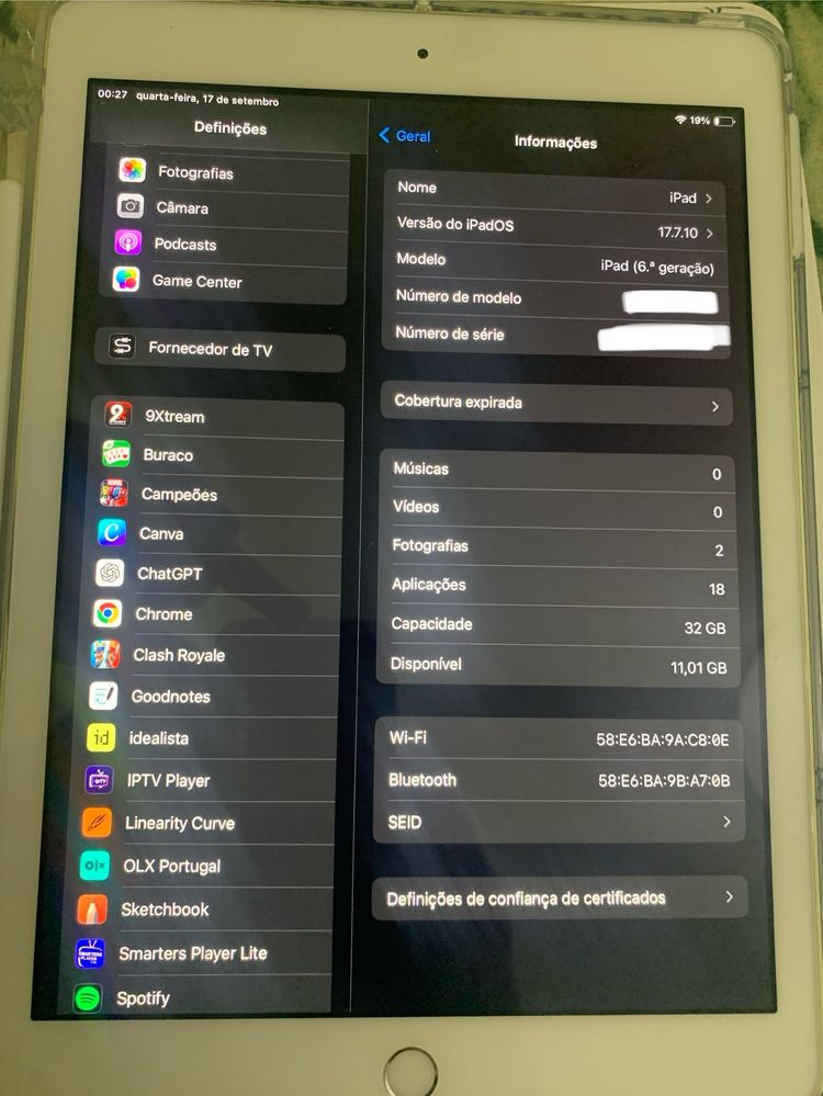 Vendo ipad 6 como novo