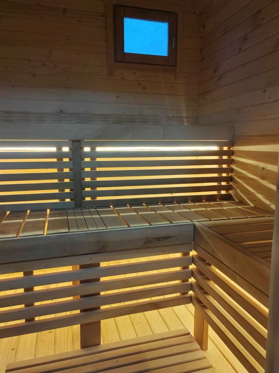 Sauna 2x3 m Ogrodowa Beczka Panorama – Fińska Ruska Bania z Piecem