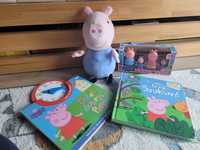 George , Peppa & Family figurki , książka do nauki godzin ora