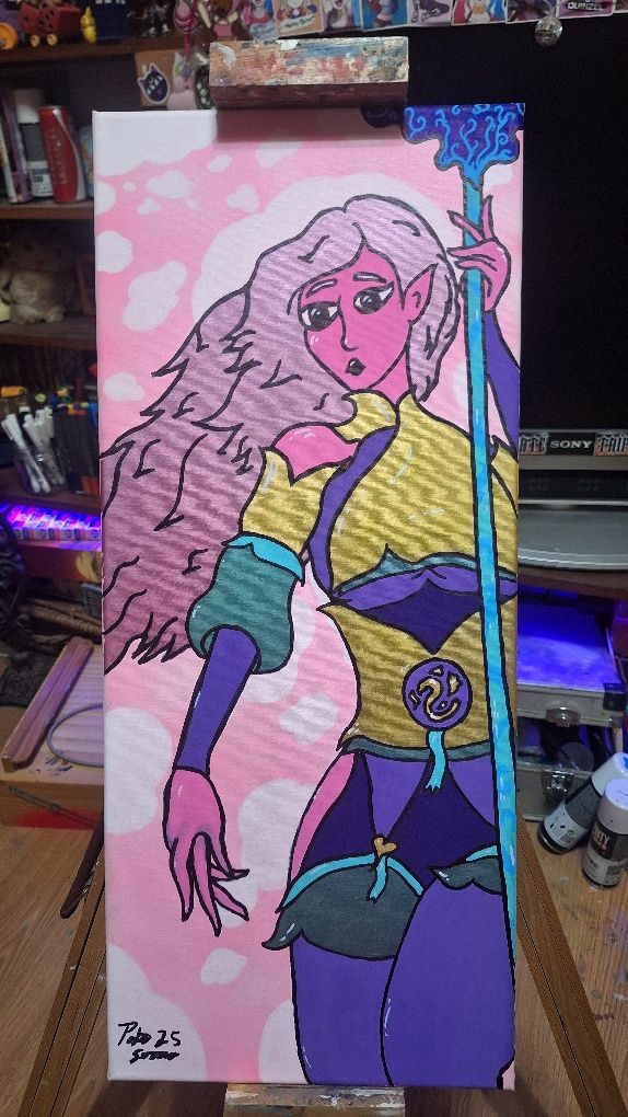 Quadro autoral em tela (único) 30x70cm