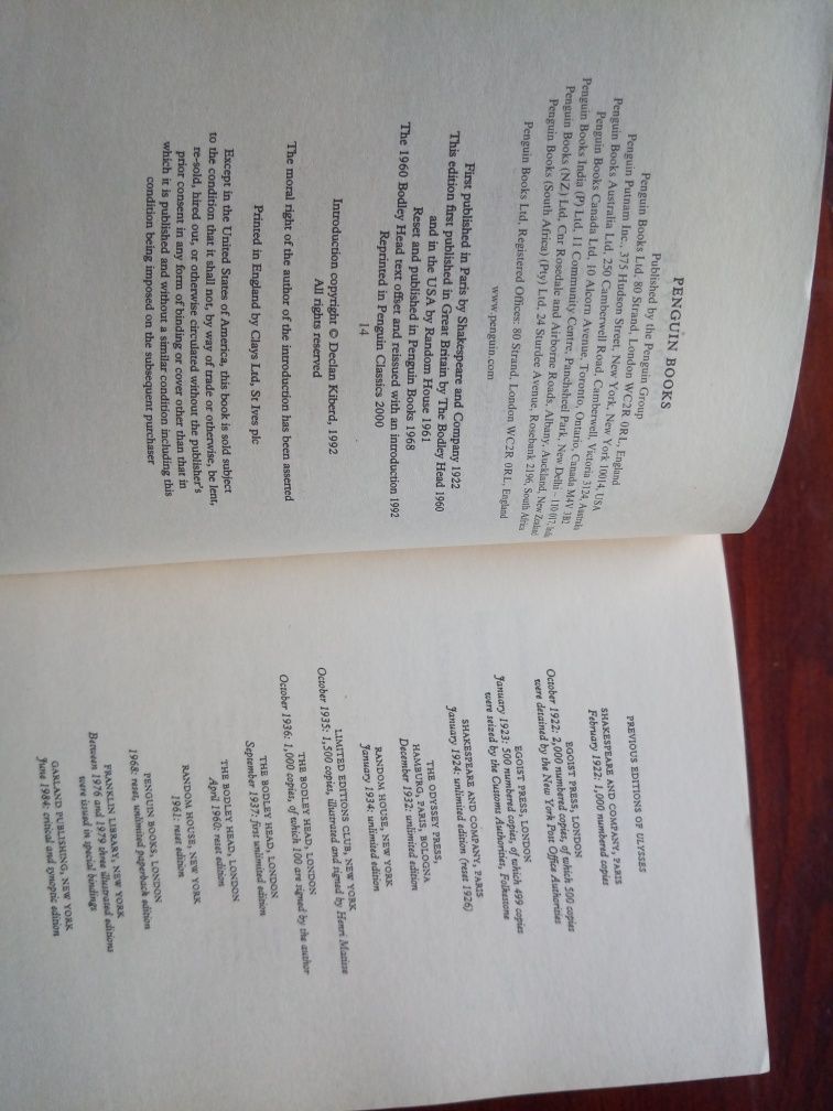Wersja angielska Ulysses James Joyce
