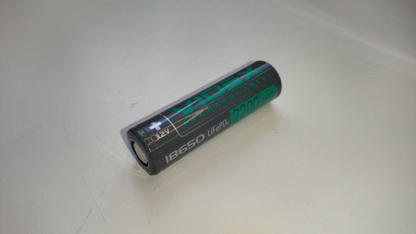 Акумулятор Videx LiFePO4 18650 (без захисту) 3.2 V, 2200mAh (2-6 А)