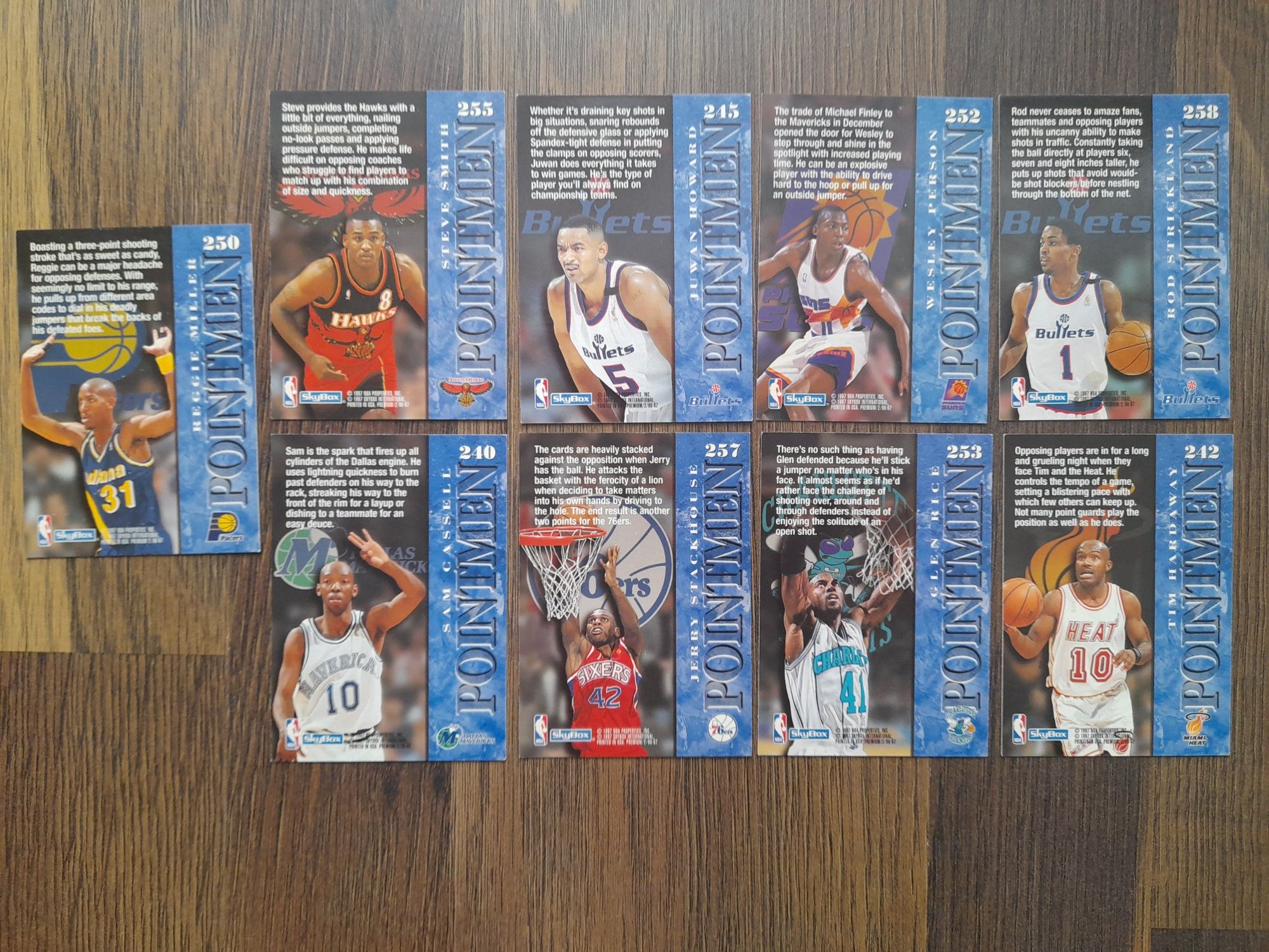 Karty NBA SkyBox 9 sztuk