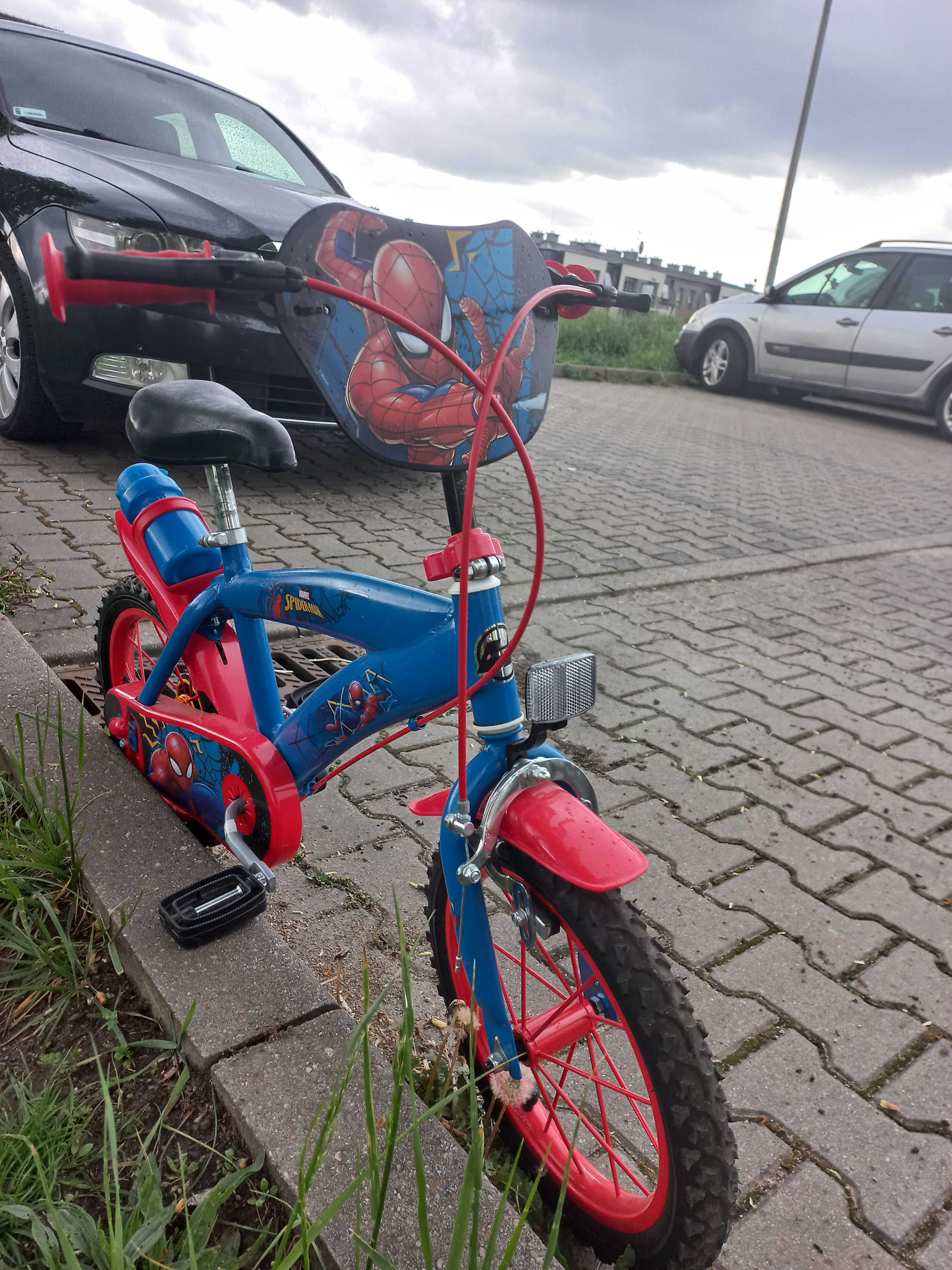 Rowerek dziecięcy Huffy Spider Man 14'' czerwony, niebieski