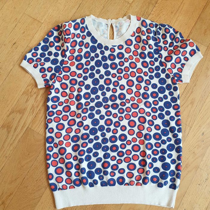 Stefanel, sweterek z krótkim rękawem z dodatkiem kaszmiru, rozmiar S