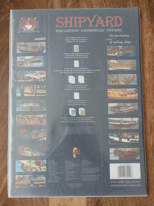 Model kartonowy żaglowca Czarny Kruk