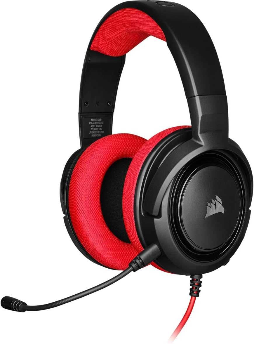 Corsair HS35 STEREO Gaming Headset, czerwony Słuchawki NOWE