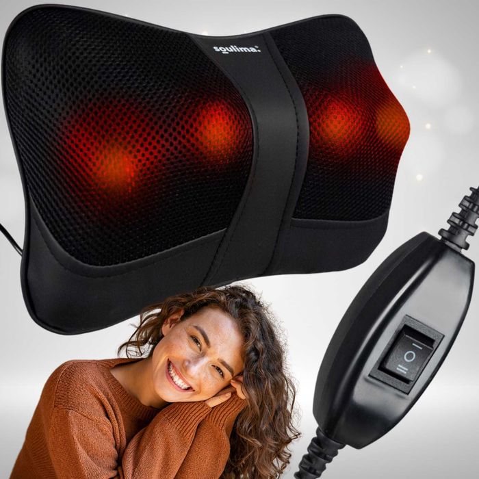 Masażer poduszka masująca grzejąca do szyi karku pleców na prezent!