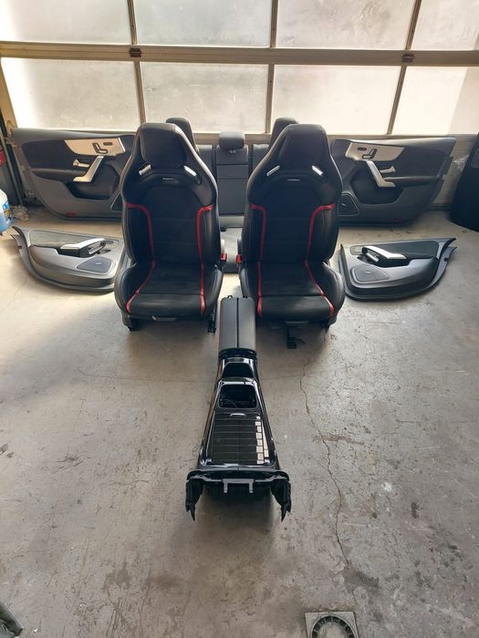 środek fotele boczki mercedes a 45 s amg w 177 komplet hb