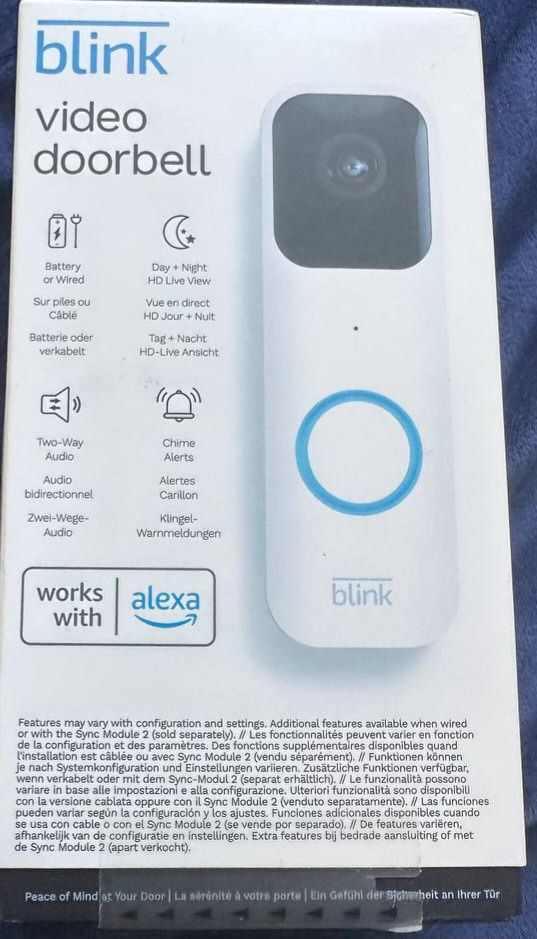 Nowy zaplombowany Wideodomofon  Blink Video Doorbell Bialy
