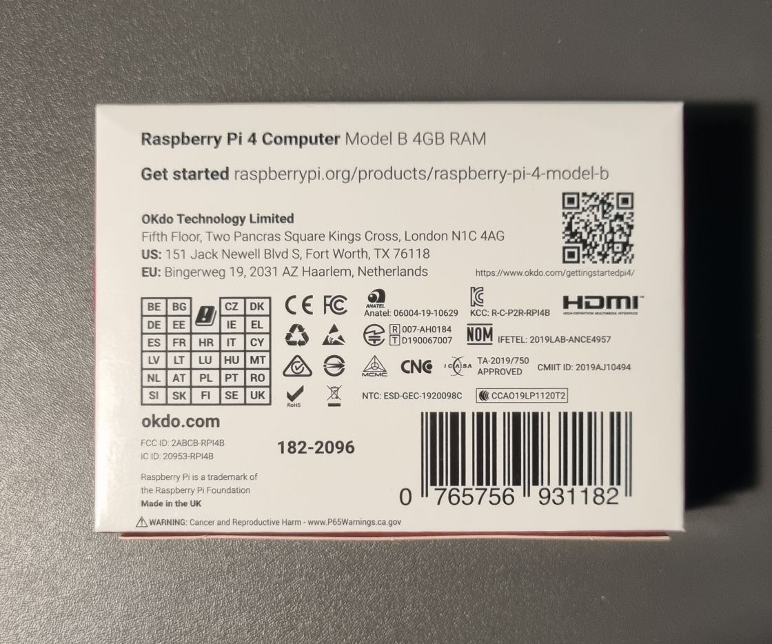 Rasberry Pi 4 Model B 4Gb RAM