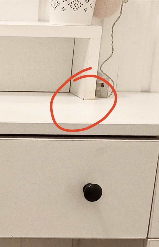 Duża biała toaletka/biurko z półkami i szufladami