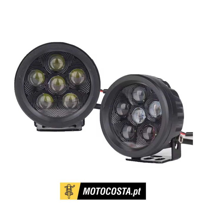 Faróis auxiliares LED redondos 18W - Projector offroad