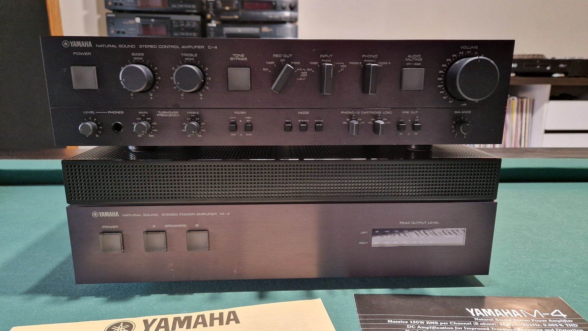 Yamaha C-4 Yamaha M-4 końcówka mocy M4 Przedwzmacniacz  C4
