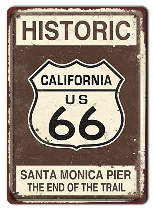 route 66 tabliczka metalowy szyld obrazek retro #01669